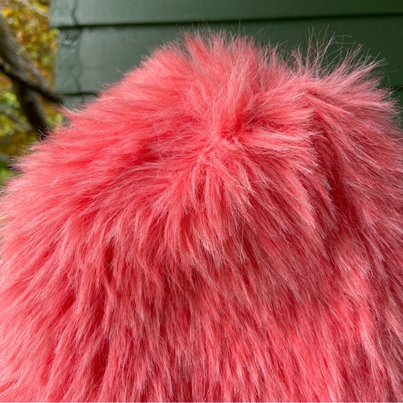 Verloop Fuzzy Faux Fur Beanie - Melon Pink - Picture 7 of 12